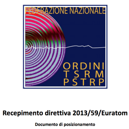 Recepimento Direttiva 2013/59/Euratom – Documento di posizionamento FNO TSRMPSTRP