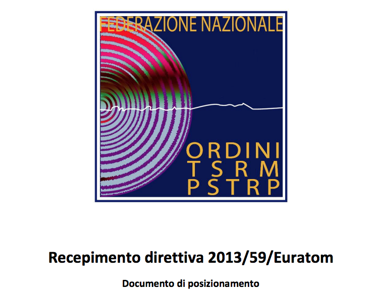 Recepimento Direttiva 2013/59/Euratom – Documento di posizionamento FNO TSRMPSTRP