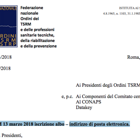 DM 13 marzo 2018 iscrizione albo – indirizzo di posta elettronica