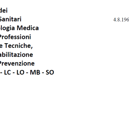 Iscrizione al neo costituito Ordine dei Tecnici Sanitari di Radiologia Medica e delle Professioni Sanitarie Tecniche, delle Riabilitazione e della Prevenzione