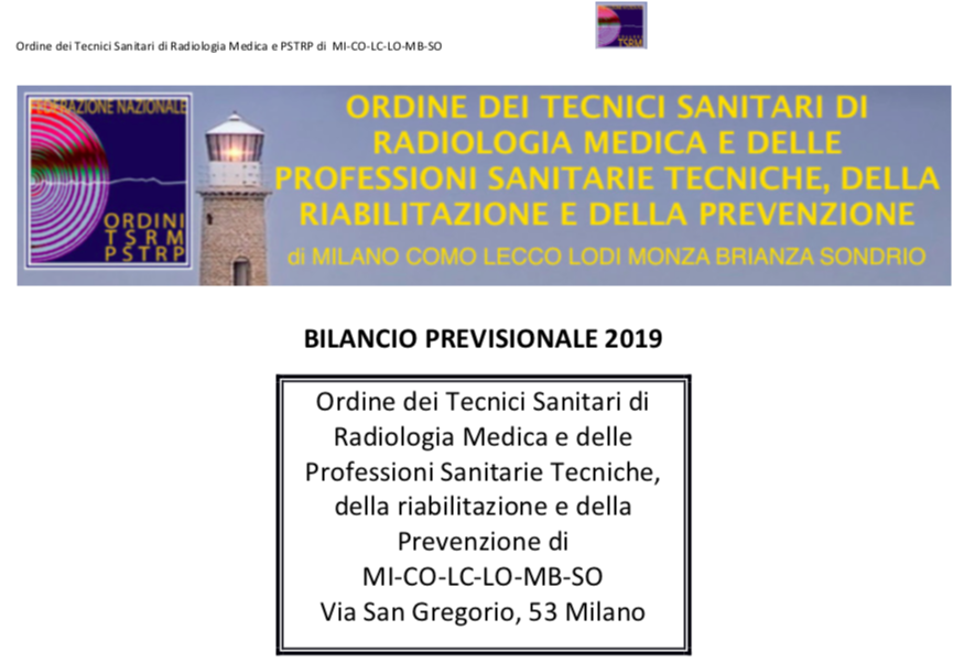 Bilancio Previsionale 2019