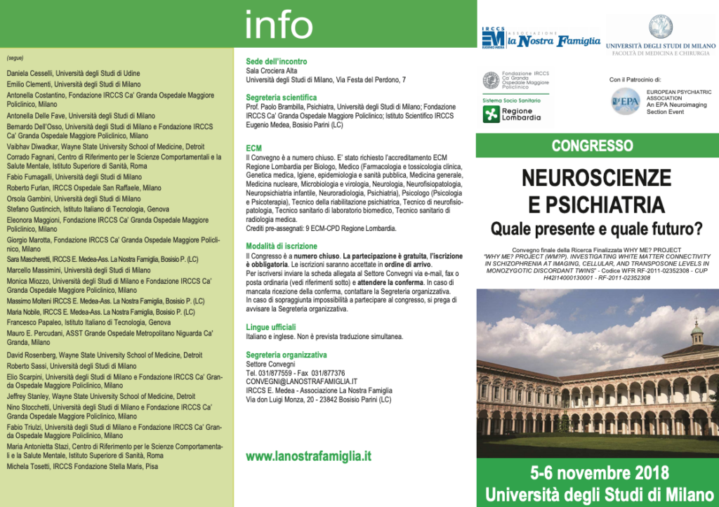 NEUROSCIENZE E PSICHIATRIA Quale presente e quale futuro?