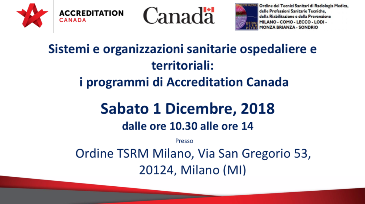 Materiale didattico dell’Evento Accreditation Canada