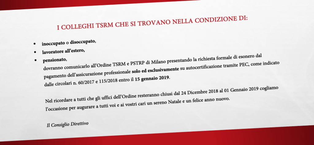 Elenchi speciali per sistema di protezione e polizza assicurativa