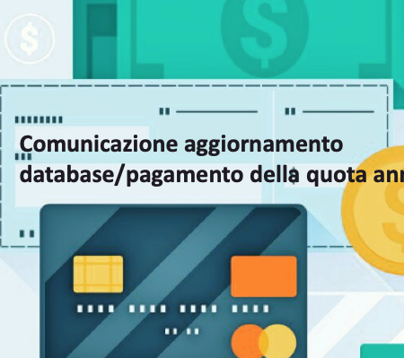 Comunicazione aggiornamento database/pagamento della quota annuale