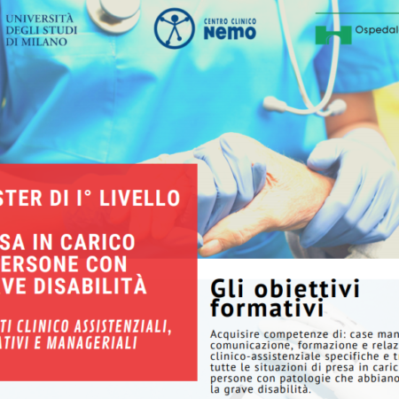 Master I liv. in presa in carico di persone con grave disabilita’ – aspetti clinico assistenziali, educativi e manageriali