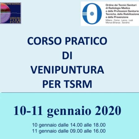 Iscrizione al: "Corso Pratico di Venipuntura per TSRM"