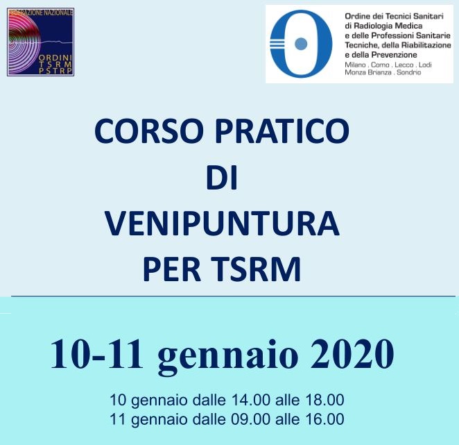 Iscrizione al: "Corso Pratico di Venipuntura per TSRM"
