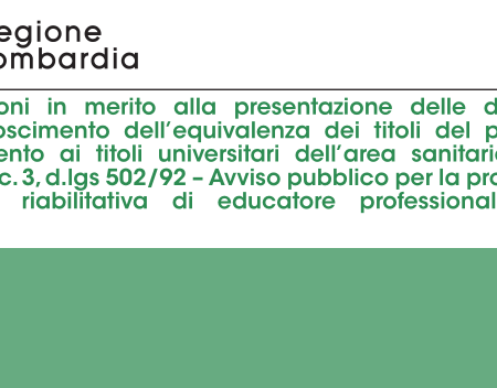 Avviso pubblico per la professione sanitaria riabilitativa di Educatore Professionale socio sanitario