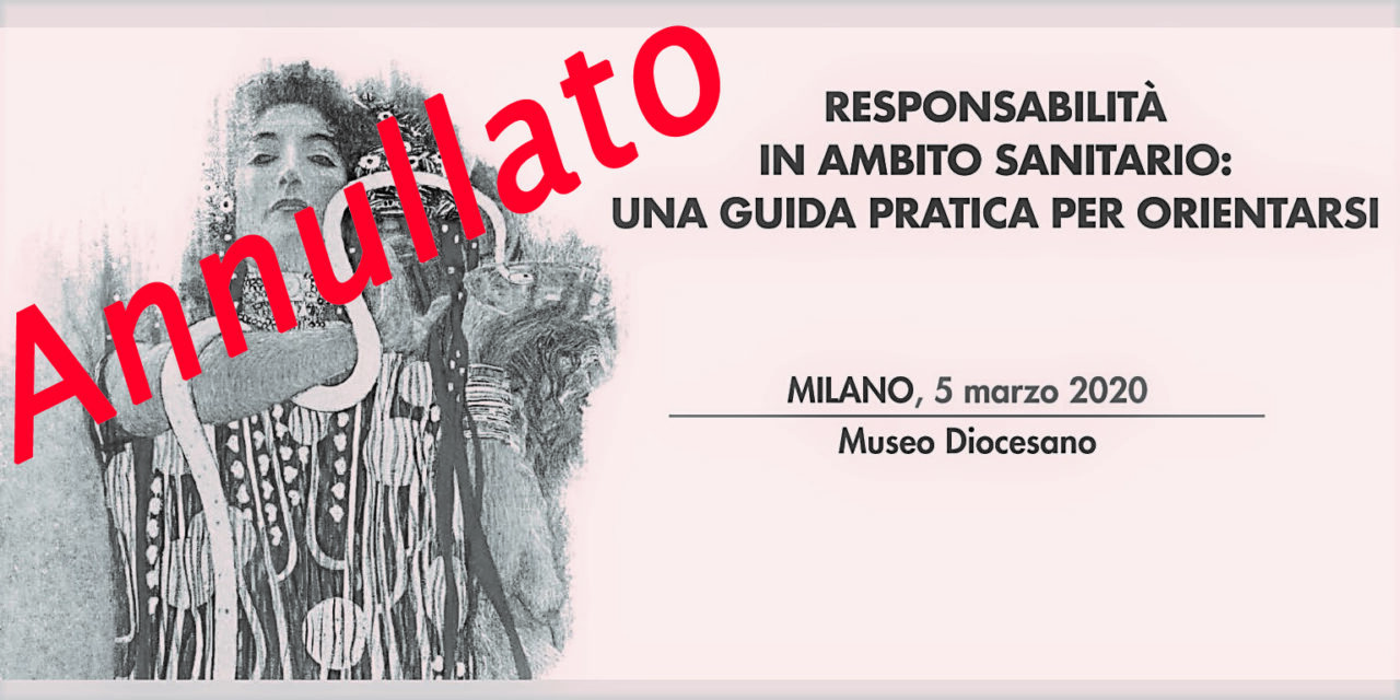 Causa emergenza Coronavirus, l’evento è stato annullato e rimandato a data da definirsi.