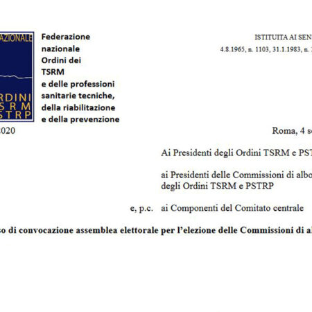 Avviso di convocazione assemblea elettorale per l’elezione delle Commissioni d’Albo nazionali