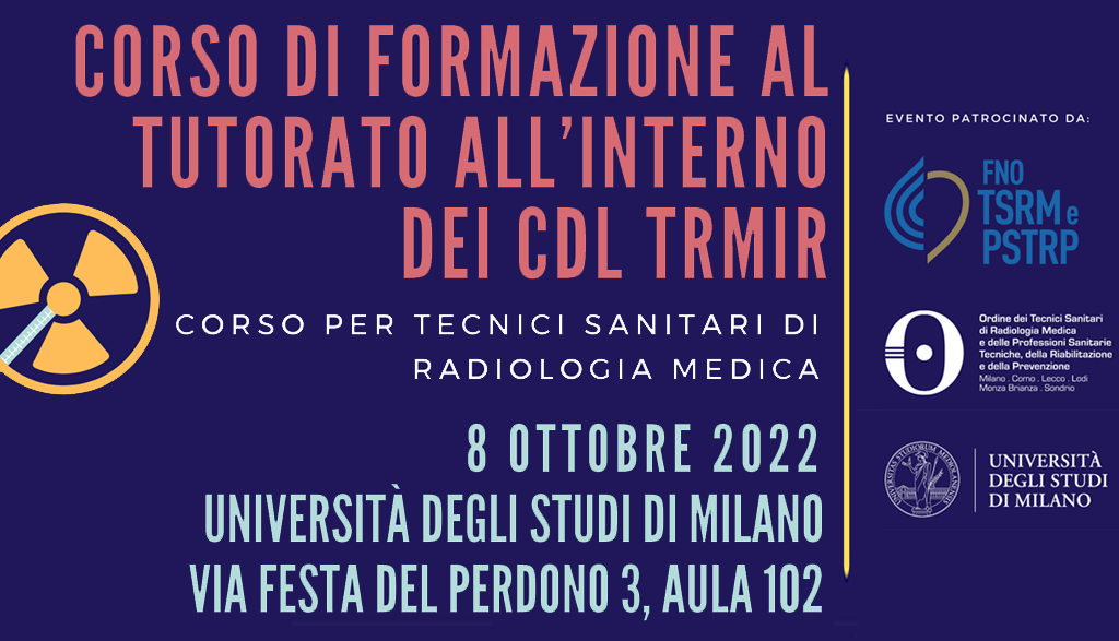 Corso di Formazione al tutorato all’interno dei CdL TRMIR per TSRM