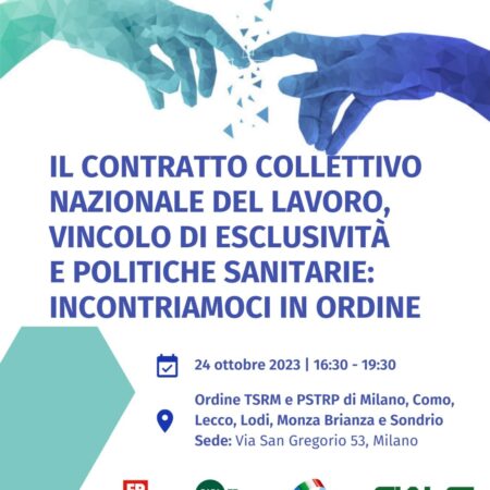 ISCRIZIONI APERTE – Il Contratto Collettivo Nazionale del Lavoro, vincolo di esclusività e politiche sanitarie: incontriamoci in Ordine